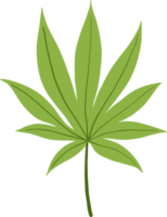 eenvoud cannabisblad uit de vrije hand tekenen plat ontwerp. png