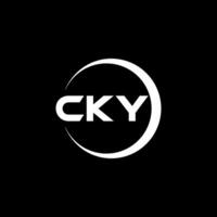 cky letra logo diseño, inspiración para un único identidad. moderno elegancia y creativo diseño. filigrana tu éxito con el sorprendentes esta logo. vector