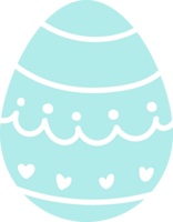 gelukkig Pasen met Pasen ei blauw kleur, vlak PNG transparant element karakter ontwerp