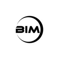 BIM Letter Logo Design, Inspiration for a Unique Identity. Modern Elegance and Creative Design. Watermark Your Success with the Striking this Logo. vector