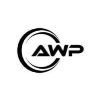 awp letra logo diseño, inspiración para un único identidad. moderno elegancia y creativo diseño. filigrana tu éxito con el sorprendentes esta logo. vector