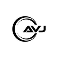 AVJ Letter Logo Design, Inspiration for a Unique Identity. Modern Elegance and Creative Design. Watermark Your Success with the Striking this Logo. vector