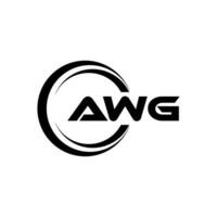 awg letra logo diseño, inspiración para un único identidad. moderno elegancia y creativo diseño. filigrana tu éxito con el sorprendentes esta logo. vector