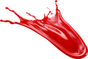 AI generated red ketchup splash png