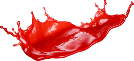 AI generated red ketchup splash png