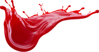 AI generated red ketchup splash png