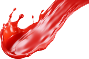 AI generated red ketchup splash png