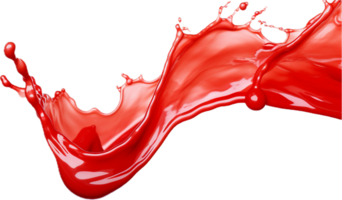 AI generated red ketchup splash png