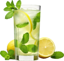 ai gegenereerd mojito cocktail met citroen en munt PNG