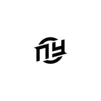 NY Premium esport logo design Initials vector