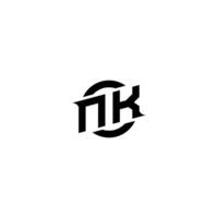 NK Premium esport logo design Initials vector