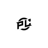 PL Premium esport logo design Initials vector