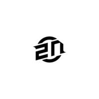 zn prima deporte logo diseño iniciales vector