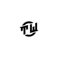 TW Premium esport logo design Initials vector