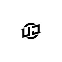 UJ Premium esport logo design Initials vector