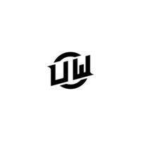 UW Premium esport logo design Initials vector