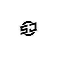 SJ Premium esport logo design Initials vector