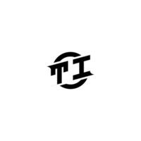 TI Premium esport logo design Initials vector