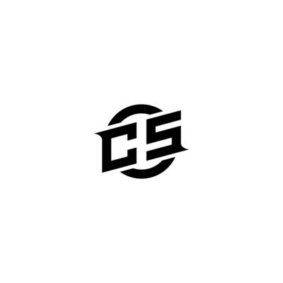 CS Premium esport logo design Initials vector