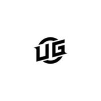 UG Premium esport logo design Initials vector