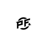 PF Premium esport logo design Initials vector