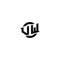 VW Premium esport logo design Initials vector