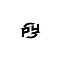 PY Premium esport logo design Initials vector