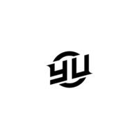 YU Premium esport logo design Initials vector
