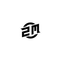 ZM Premium esport logo design Initials vector