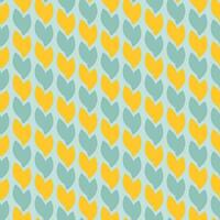 Yellow and blue seamless pattern of knitted loops of yarn vector