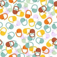 Seamless multi-colored pattern made from knitting markers vector