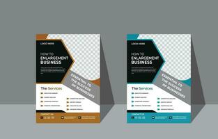 Corporate creative colorful business flyer template design set, abstract business flyer, vector