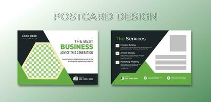 creativo y profesional gratis tarjeta postal diseño plantilla, corporativo tarjeta postal vector. vector