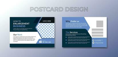 Creative And Professional Free Postcard Design Template, Corporate Postcard Vector. vector