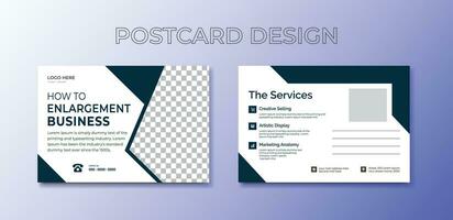 Creative And Professional Free Postcard Design Template, Corporate Postcard Vector. vector