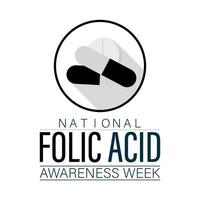 National Folic Acid Awareness Week vector template design.