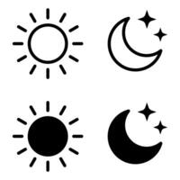 sol luna icono ilustración aislada vector señal símbolo.