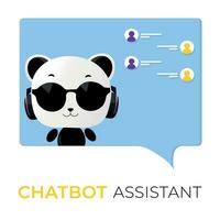 robot shaped chatbot assistant with artificial intelligence. Cute robot vector illustration