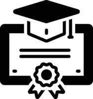 sólido icono para la licenciatura vector