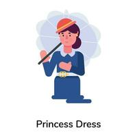 Trendy Princess Dress vector