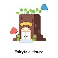 Trendy Fairytale House vector