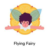 Trendy Flying Fairy vector