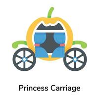 Trendy Princess Carriage vector