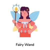 Trendy Fairy Wand vector