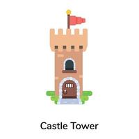 Trendy Castle Tower vector