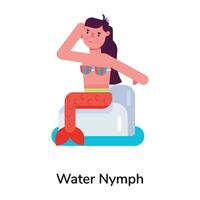 Trendy Water Nymph vector