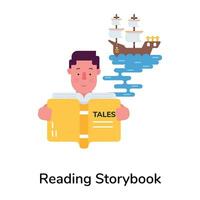 Trendy Reading Storybook vector