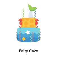 Trendy Fairy Cake vector