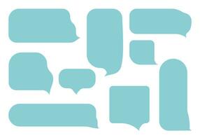 Set speech bubbles. speak chat box or chat vector square and doodle message