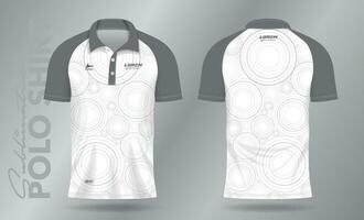 blanco resumen polo camisa Bosquejo modelo diseño para deporte uniforme en frente ver y espalda ver vector